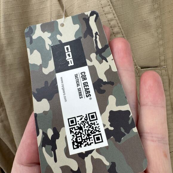 CQR Tactical Pants Mens 34 (34x35 ACTUAL) Ripstop Khaki Tan Cargo Utility NEW - Picture 4 of 9